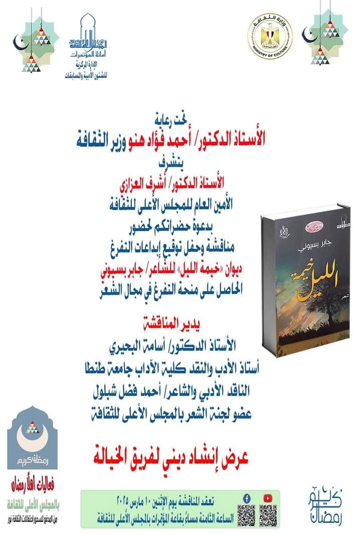 مناقشة ابداعات التفرغ بالمجلس الأعلي للثقافة