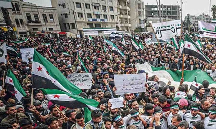 احتفالات واسعة النطاق بذكرى الثورة السورية