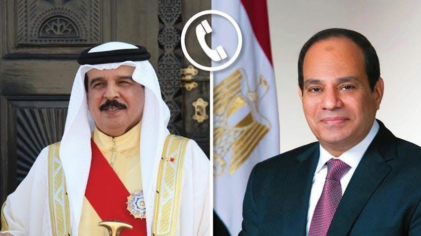 الرئيس السيسي وملك البحرين أدانا الضربات على قطاع غزة