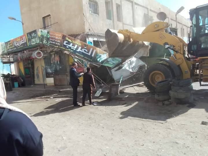 حملة مكبرة لإزالة التعديات والحفاظ على المظهر الحضاري للطريق العام