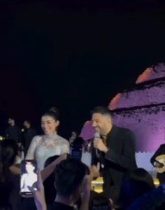 فرح أسطوري أمام الأهرامات! زفاف ليلى زاهر وهشام جمال يشعل السوشيال ميديا