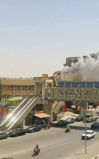 السيطرة على حريق مطعم النادى الأهلى
