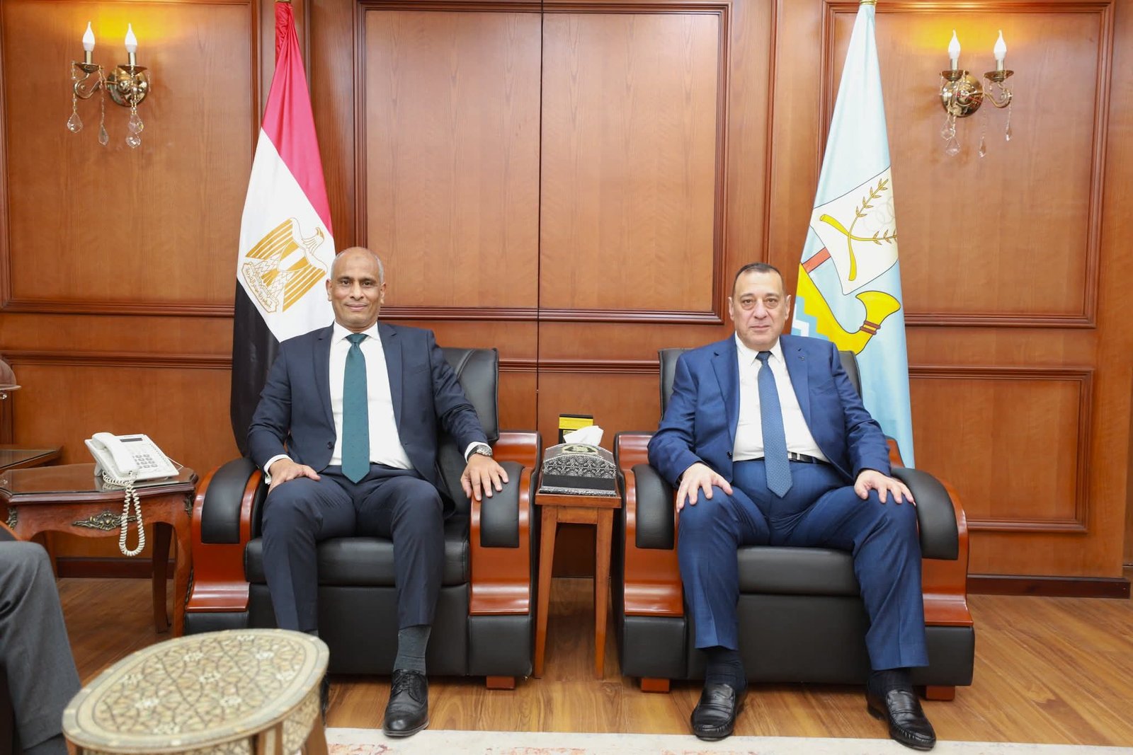 محافظ كفرالشيخ يستقبل مدير الأمن لبحث التعاون الأمني وتهنئة المحافظ الجديد