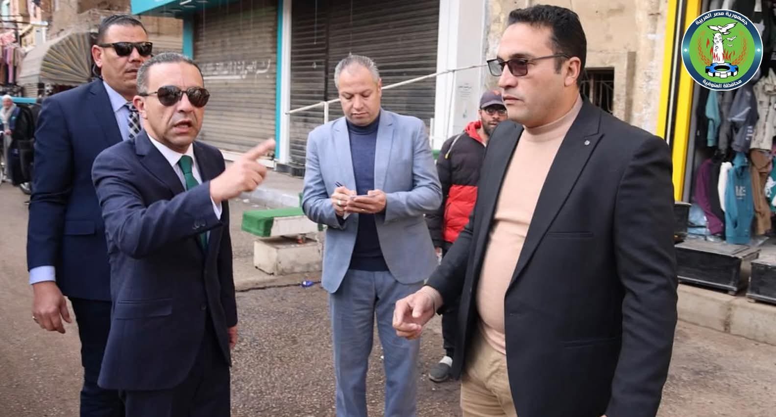 المحافظ يفاجىء بالزيارة لمبنى التأمين الصحي بشبين الكوم