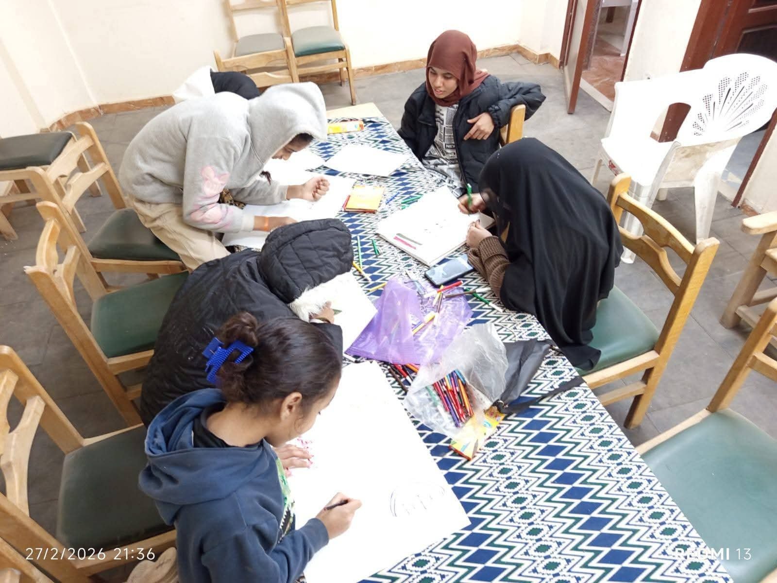 مسابقة فنية في الرسم بمركز شباب الرزيقات قبلى بالأقصر